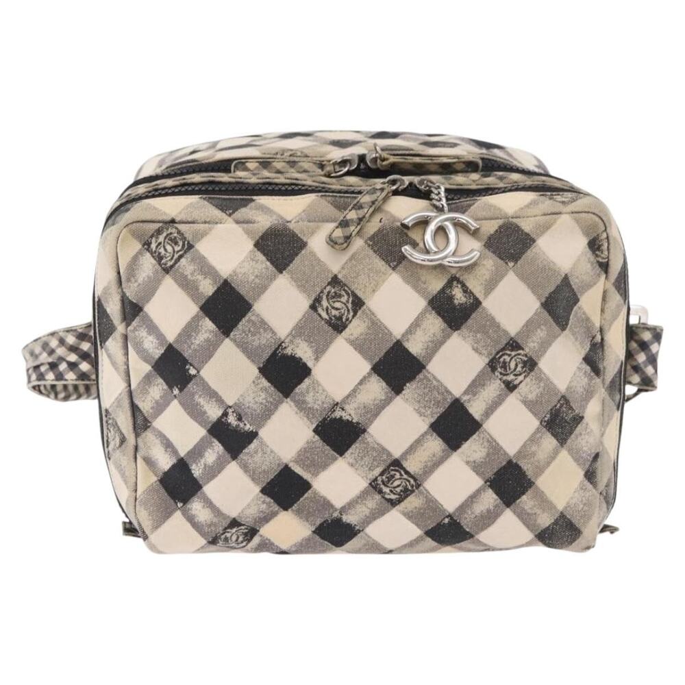 Chanel Canvas Shoulder Bag Beige